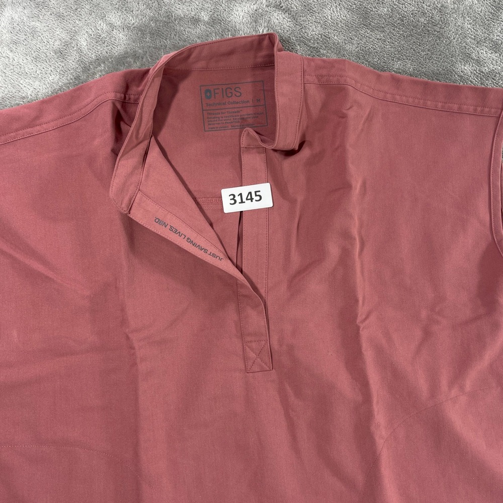 FIGS Rafaela Scrub Top Women M Mauve Pink Sleeveless V-Neck WXXSW1003
